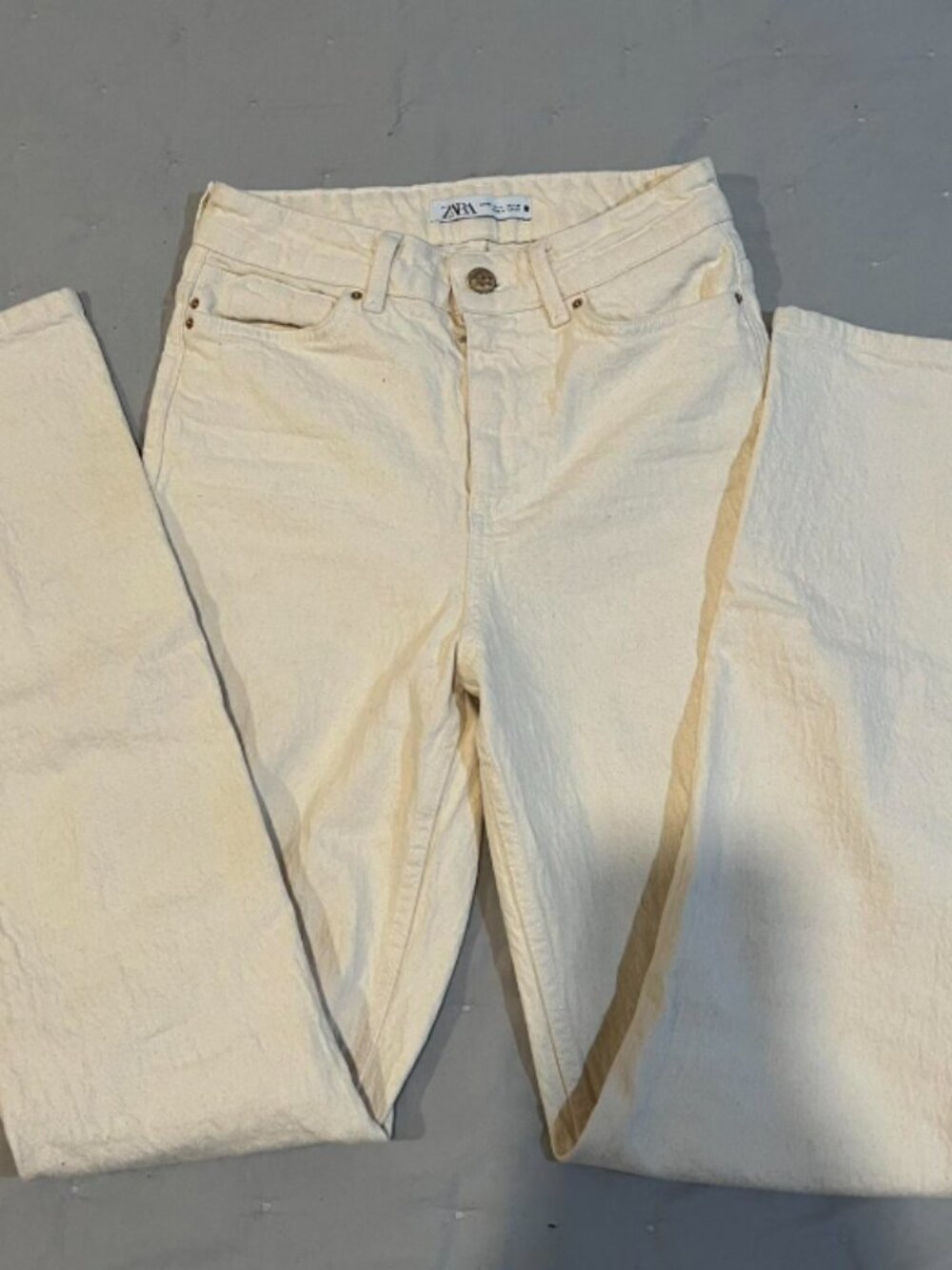 Zara Women's Cream Jeans